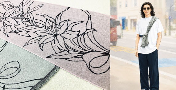 ユリ／タオルマフラー05