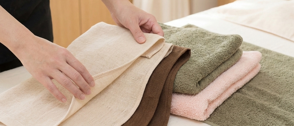 エステサロンで使用される高品質バスローブ